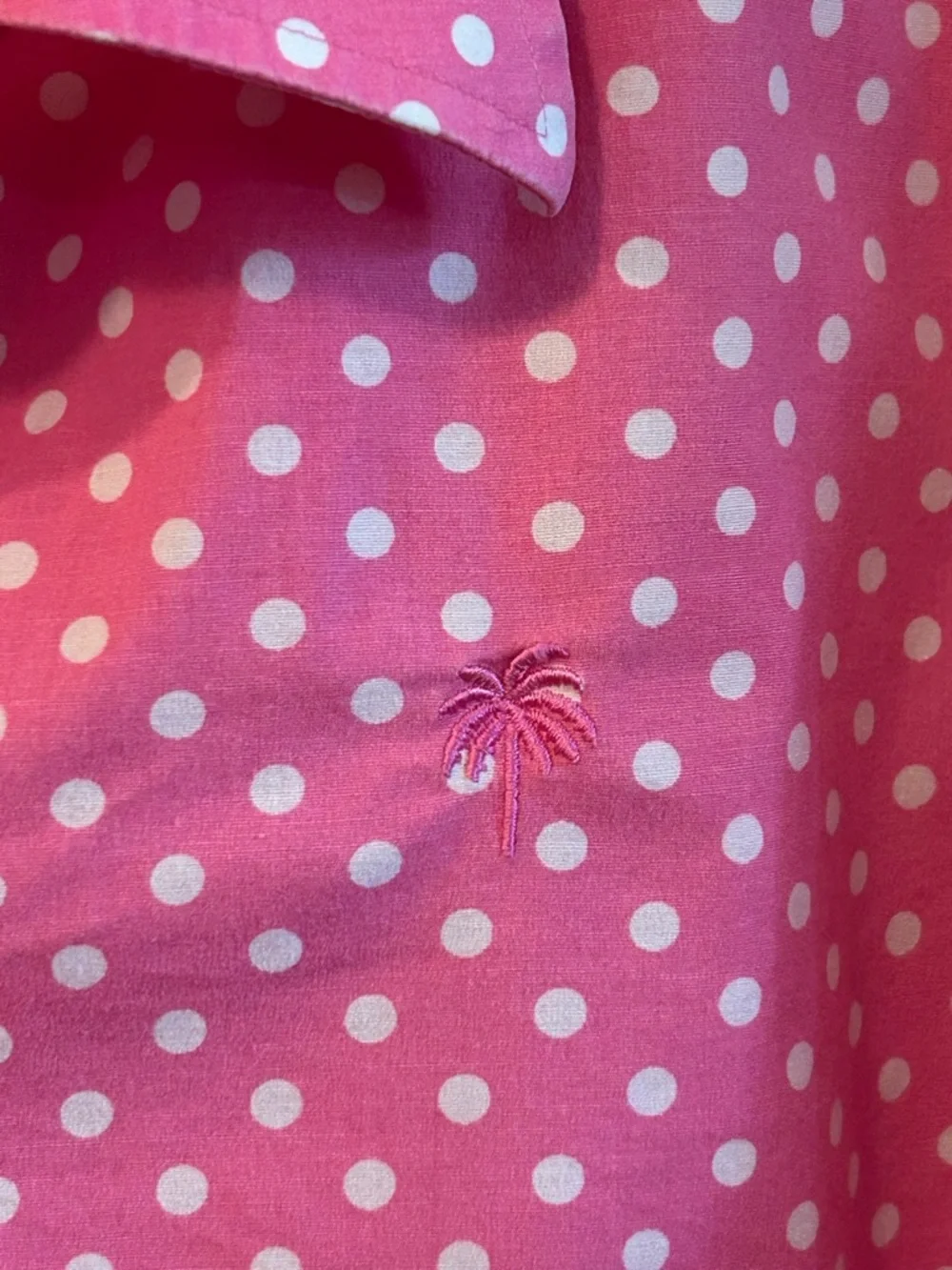 Lilly Pulitzer Pink White Polka Dot Button-Down Shirt Sz 8 - Picture 5 of 6